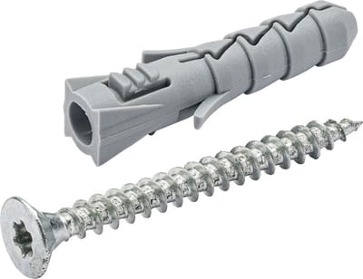 Schroef en plugset Homefix 3.5 x 30 mm schroef en 5 x 25 mm plug. 10 stuks.