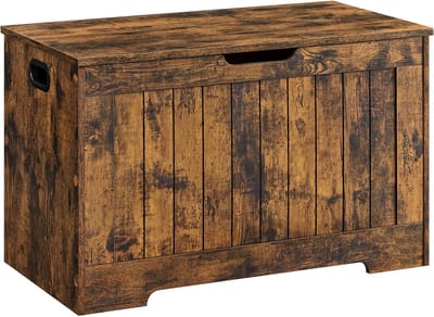 VASAGLE - Schoenenrek - Schoenenbank met Opbergruimte - Zitbank met Opbergvak - Landelijke Stijl