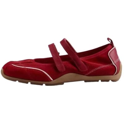 Chaussures plates décontractées à bout rond pour femmes, de haute qualité, confortables, pour la marche quotidienne, avec semelle souple, peu profondes 37 rouge