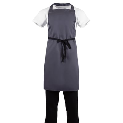 Whites halterschort polyester-katoen grijs