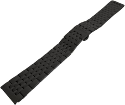 Fungus - Smartwatch bandje - Geschikt voor Samsung Galaxy Watch 3 41mm, Active 2 - Horloge 20mm - Metaal - 7 schakel - Zwart