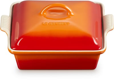 Le Creuset - Ovenschaal - Vierkant - Met Deksel - 23x23 Cm / 2,4 Liter - Oranjerood