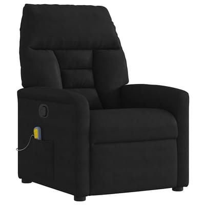 vidaXL - Massagestoel - microvezelstof - zwart