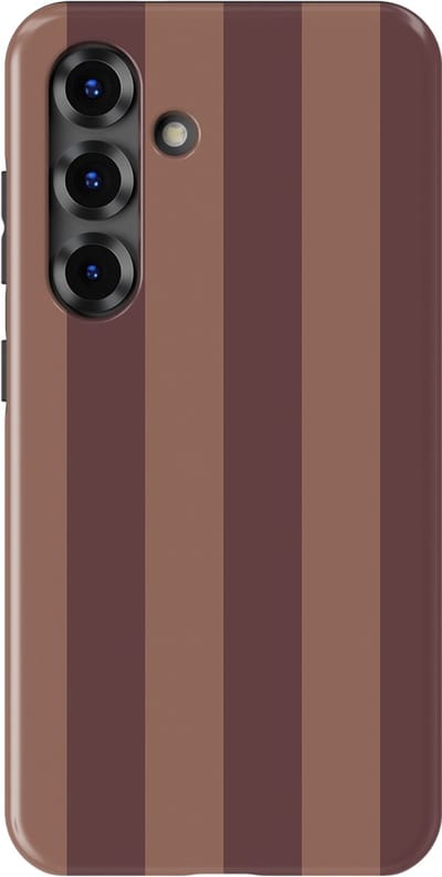 DripCase Gestreept Hoesje Samsung Galaxy S25 | Backcover met Mag | Stripes Motief | Trendy Case Samsung Galaxy S25 met Strepen Burgundy Rush