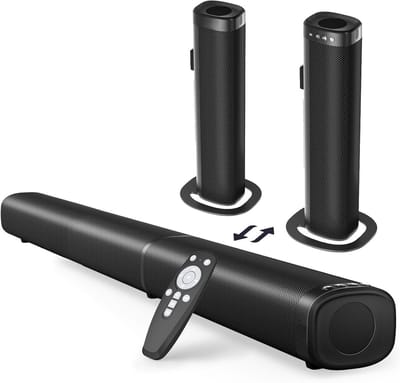 Krachtige 100W Soundbar met Afneembare Speakers en Bluetooth voor Smart TV