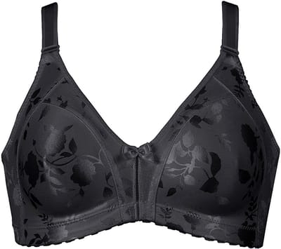 Naturana - Minimizer bh met bloemenpatroon - 5363 - Zwart - 80B