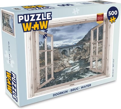 Puzzel Doorkijk - Brug - Water - Legpuzzel - Puzzel 500 stukjes