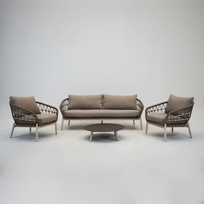 Loungeset Dakota 4 dlg Bruin