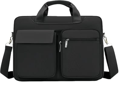 KZQ Zakelijke Laptop Tas Voor Dames En Heren Van Oxford Stof - Lichtgewicht Design Geschikt Voor 14 Inch Laptop - Handtas Voor Werk En Onderweg - Zwart
