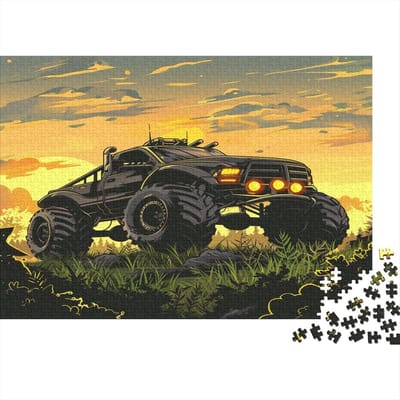 Trucks Puzzel - 1000 Stukjes - Ontspanning Thuis - Hoge Resolutie Print - 75 x 50 cm