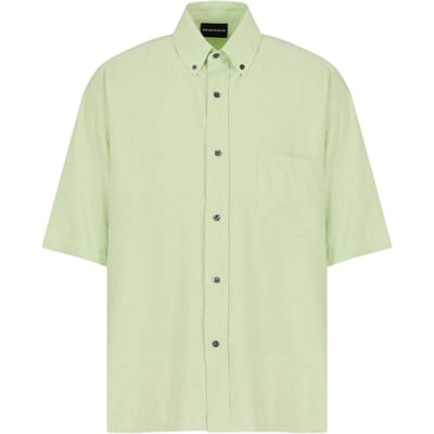 Emporio Armani EA7 Overhemd met korte mouwen voor heren (Groen)
