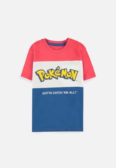 Pokémon - Logo Cut & Sew Kinder T-shirt - Kids 122 - Multicolours