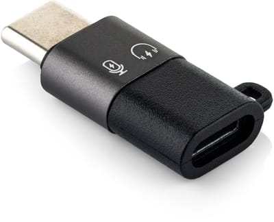 MOJOGEAR Mg-P18 Lightning naar USB-C OTG Adapter - Voor Audio & Microfoon - Geschikt voor iPhone 15 en Android - Aluminium - Zwart
