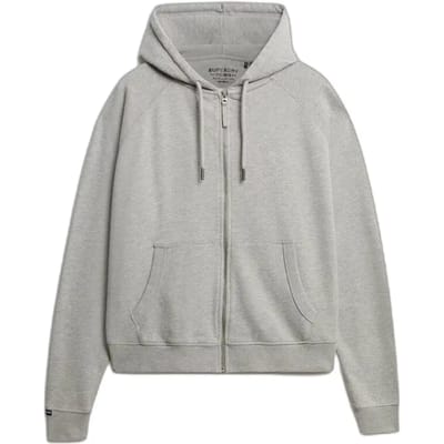 Superdry Studios Relaxed Zip Hoodie Grey Grootte: 36