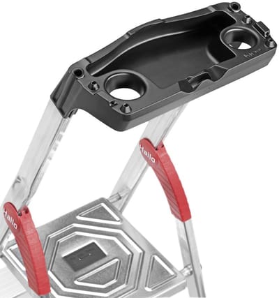 Aluminium Trapladder - XXL 5 Treden - Veilig Klussen - Antislip Platform - Werkhoogte 2.59m - Grijs