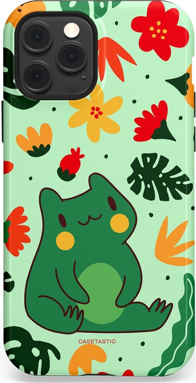 Casetastic Hoesje Geschikt voor Apple iPhone 12/12 Pro Magsafe - Stijlvolle Beschermende Duo-layer Case - Kwaakje