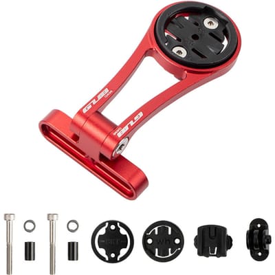 Support d'ordinateur de vélo extensible en alliage d'aluminium, léger et réglable pour Garmin Bryton Cateye Wahoo Model 1 rouge