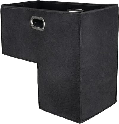 Trap Opbergmand - Vilt Organizer - Huis Opruimen - Opvouwbaar Ontwerp - 2 x 23 x 2 cm - Zwart