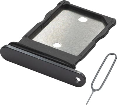 MMOBIEL Dual Simkaart Houder Compatibel met Google Pixel 9 Pro – Sim Tray - Dubbele Simkaarthouder Vervanging – Sim Card Tray - Incl. Sim Pin en Waterdichte Rubberen Ring - Zwart