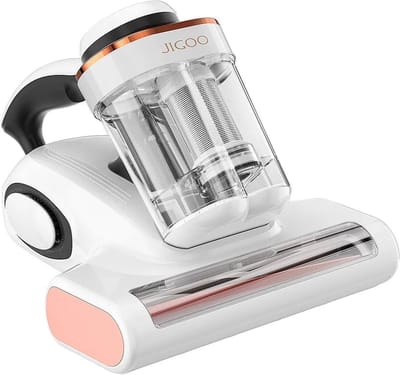 Dual-Cup Smart - Anti-Mite Cleaner Bedstofzuiger - 500W - 13KPa Zuigkracht - Ultrasone Tech - Huisstofmijt Sensor - UV-licht - 99,99% Mijtenverwijdering - Wit