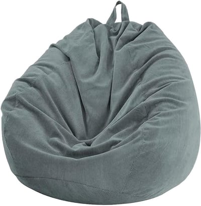 Zitzakhoes - Zitzak opberger - Ontspannen Zitten - Wasbare Hoes - 85x110cm - Grijs