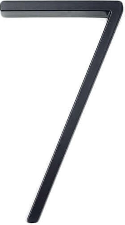 CHPN - Huisnummer - Nummer 7 - 7- Zwevend huisnummer - Zink - 125mm - Modern Zwart Huisnummer - Huisnummer 7 - Huisnummers - Zeven