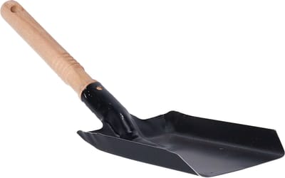 Buemag BBQ en Haard Kolenblik - metaal/hout - 40x10 cm - zwart - asblik - ophangoog - binnen/buiten