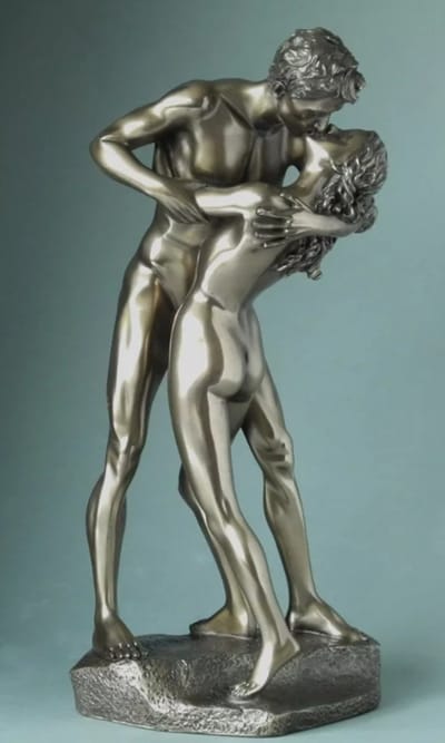 Body Talk Lovers – “The Kiss” | Bronskleurig Beeld - 27 cm - in originele doos
