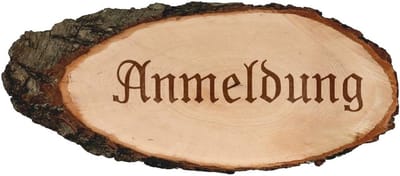 Houten Deurplaat - Gegraveerd Hout - Decoratief Bord - Op Maat Gemaakt - 60 cm Lengte - Natuurlijk