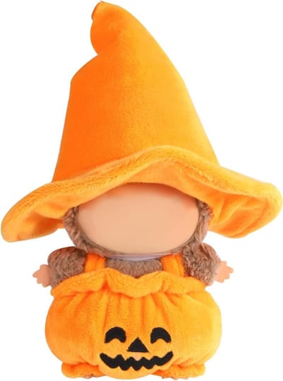 Halloweenkleding voor Pop, Oranje Pompoenpak & Hoed Outfit Accessoires voor Poppen (Zonder Pop)