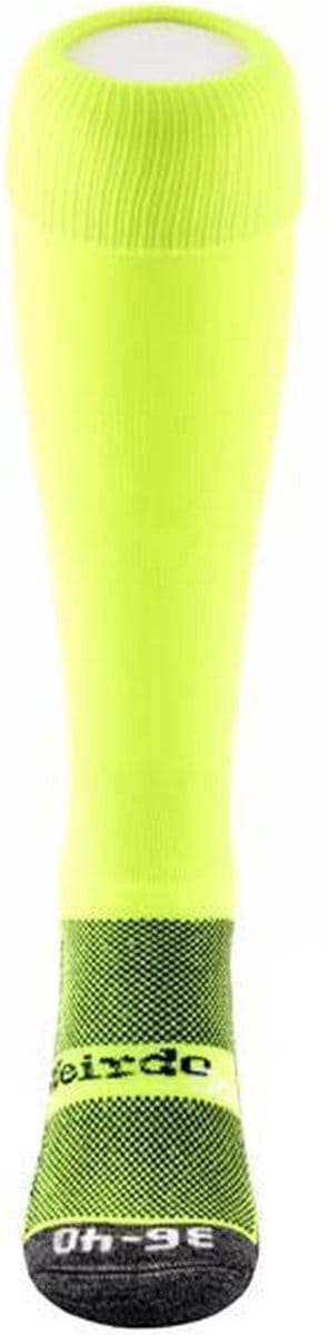 WeirdoSox sportsokken Fluor Geel, hockeysokken, voetbalsokken - Maat 28/30