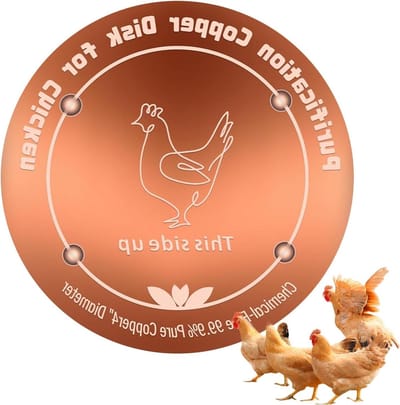 Zuiveringsschijf - Water reiniger - Vogelbad onderhoud - Natuurlijk koper - 10 cm diameter - Koperkleurig
