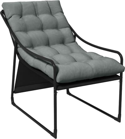 Outsunny Gartensessel Stahl, Polyester Grau