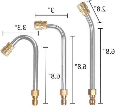 High Pressure Water Gun met RVS Goot en Verlengbuis voor 1/4 Lance Rod - Perfect voor Tuin en Auto Reiniging