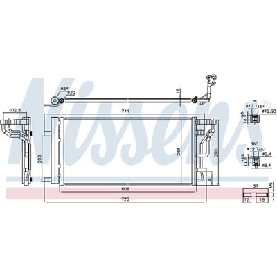 Condensator, airconditioning NISSENS 941289