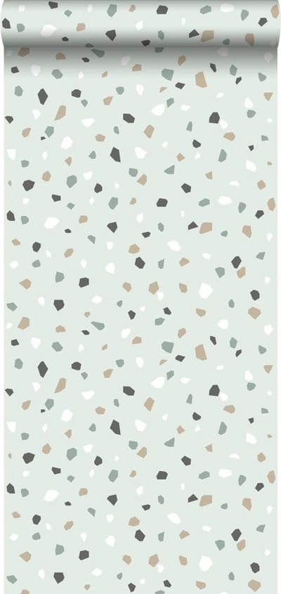 Walls4You behang terrazzo motief mintgroen - 935315 - 0,53 x 10,05 m