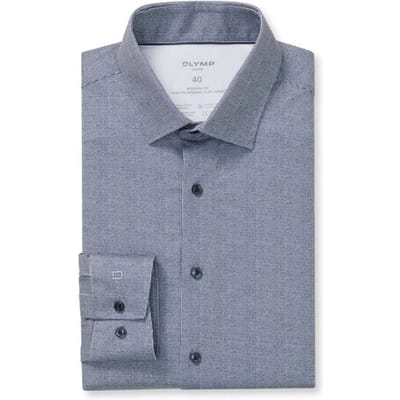 OLYMP Luxor 24/Seven Overhemd, Modern Fit, New Kent, Marineblauw