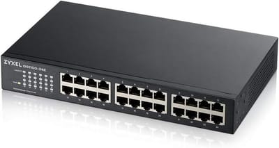 ZyXEL GS1100-24E Gigabit Ethernet Network Switch (10/100/1000), Black, Network Switch (unmanaged, Gigabit Ethernet (10/100/1000))