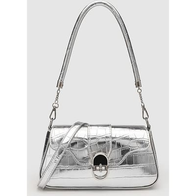 Okseltas Maillard Retro Tas Hardware Sluiting Gesp Tas Woon-werkverkeer Mode Veelzijdige Crossbody Tas gray