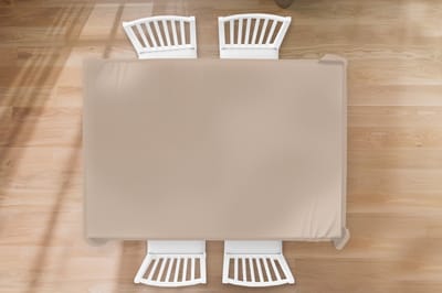 Tafelkleed - Tafellaken - 200x130 cm - Beige - Kleuren - Effen - Binnen en Buiten