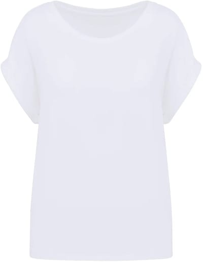 Native Spirit Ecologisch damesshirt met mouwen met omslag NS309 - White - L