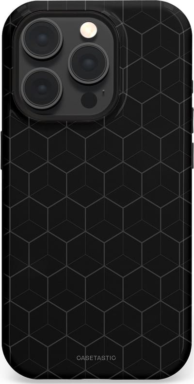 Casetastic Hoesje Geschikt voor Apple iPhone 15 Pro Magsafe - Stijlvolle Beschermende Duo-layer Case - Hexago