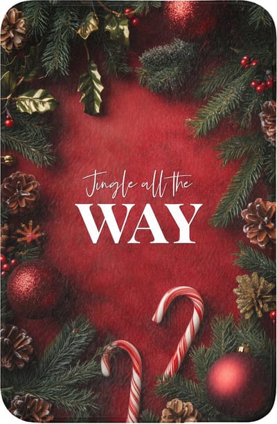 WC mat 40x60 cm - Antislip - Kerst - Quote - Rood - Kerstballen - Toiletmat - Vloermat - Douchemat - Toilet tapijt - Toiletmatten