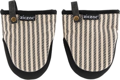 Tiseco - Gripper TOLEDO - SET/2 - neoprene - gestreept - 14x18 cm - zwart