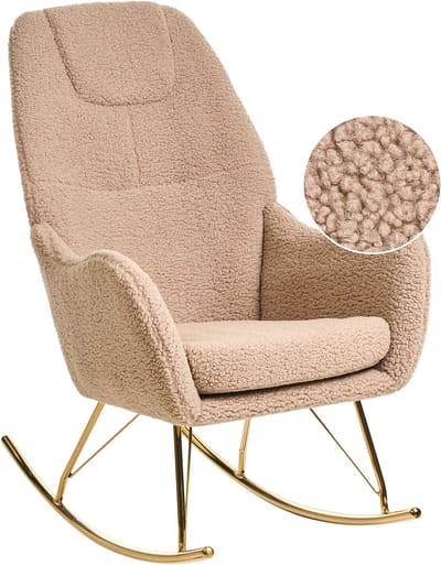 GULSELE - Schommelstoel - Beige - Bouclé