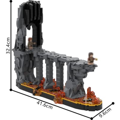 Gobricks MOC-226536 Rings Film De Vuren van de Doemberg Bouwstenen Bakstenen Speelgoed Cadeau