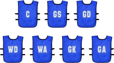 (Pack of 7) Mesh Netball Training Bibs (Infants, Kids)