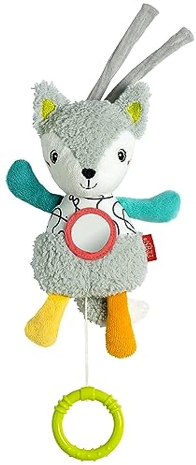 Mini Spieluhr Fuchs – Kuscheltier & Einschlafhilfe mit Spiegel – Melodie für Babys & Kinder