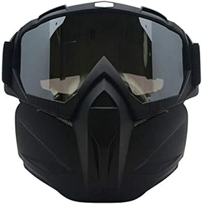 Modulaire Winddichte Goggles Masker met UV-bescherming voor Motoren, Bergbeklimmen en Skiën, Zwart
