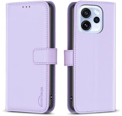 BINFEN Hoesje - Geschikt voor OPPO Reno15 F Hoesje - BINFEN Color Book Case - Lavendel